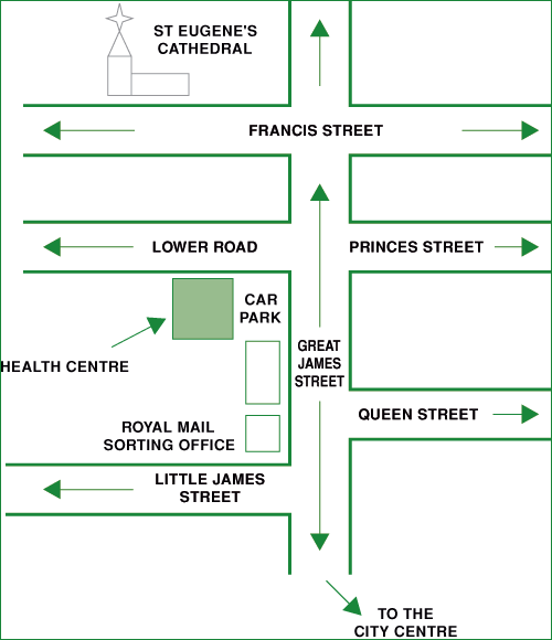 map showing the location of the practice 